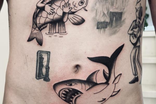 Blackwork Neotraditional Tattoos