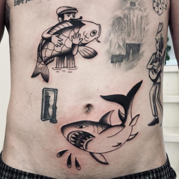 Blackwork Neotraditional Tattoos