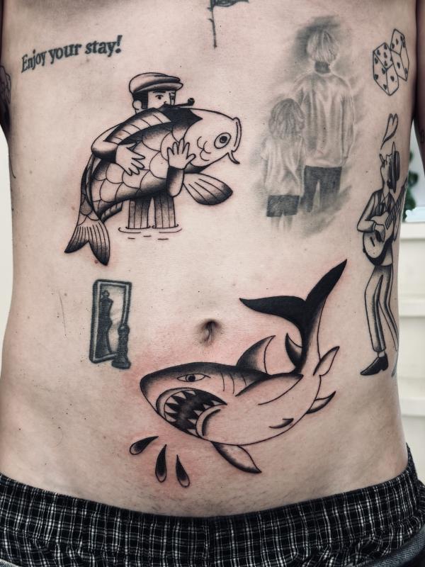 Blackwork Neotraditional Tattoos