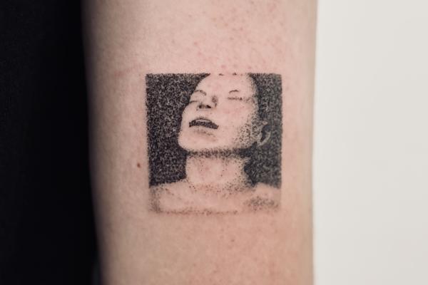 Blackwork Radiohead Tattoo