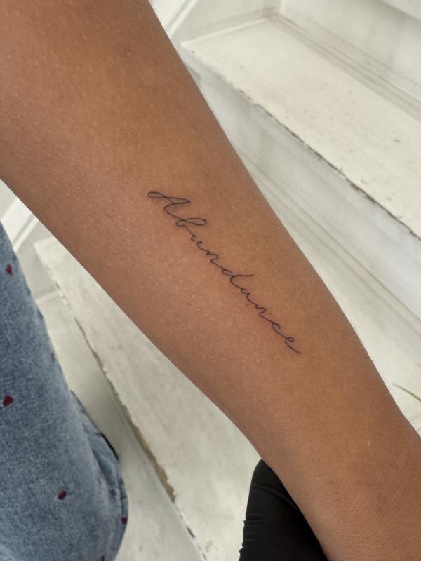 Fineline Script Tattoo