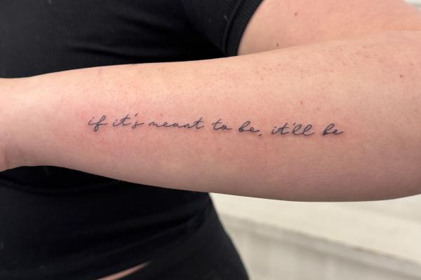 Fineline Script Tattoo