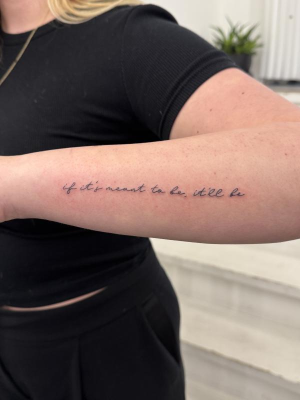 Fineline Script Tattoo