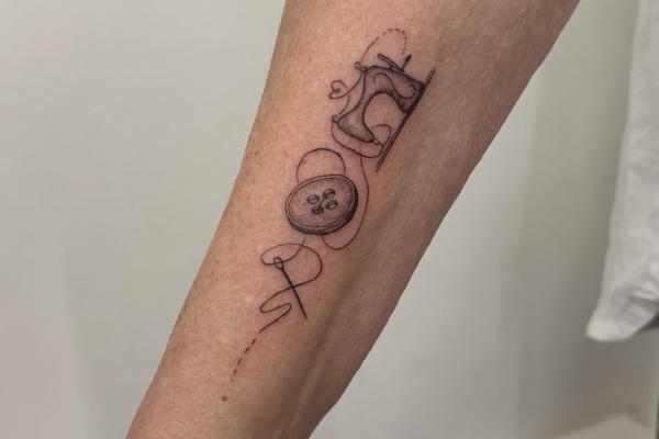 Fineline Sowing Tattoo