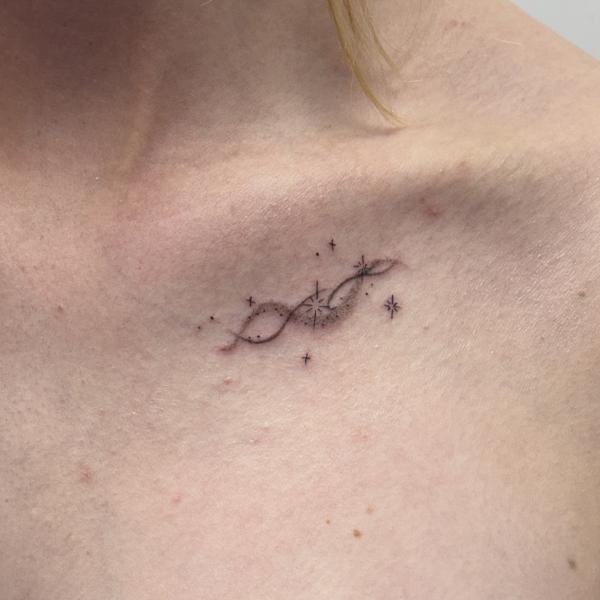 Fineline Tattoo little galaxy