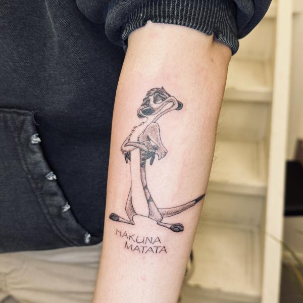 Fineline Timon Tattoo