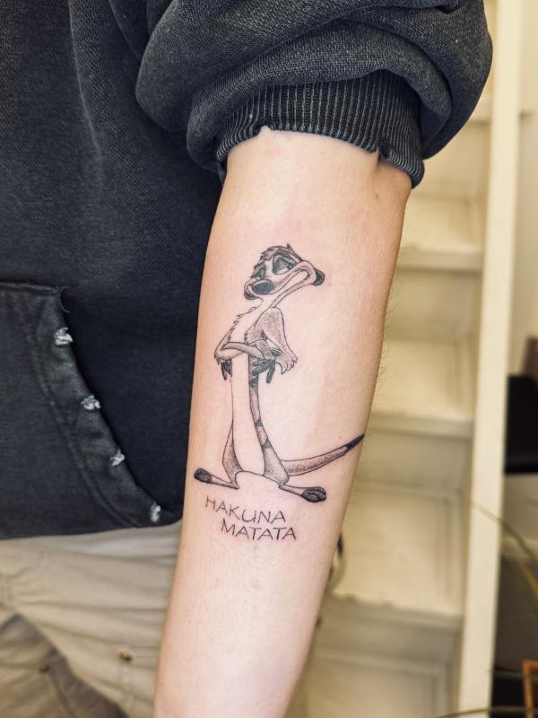 Fineline Timon Tattoo