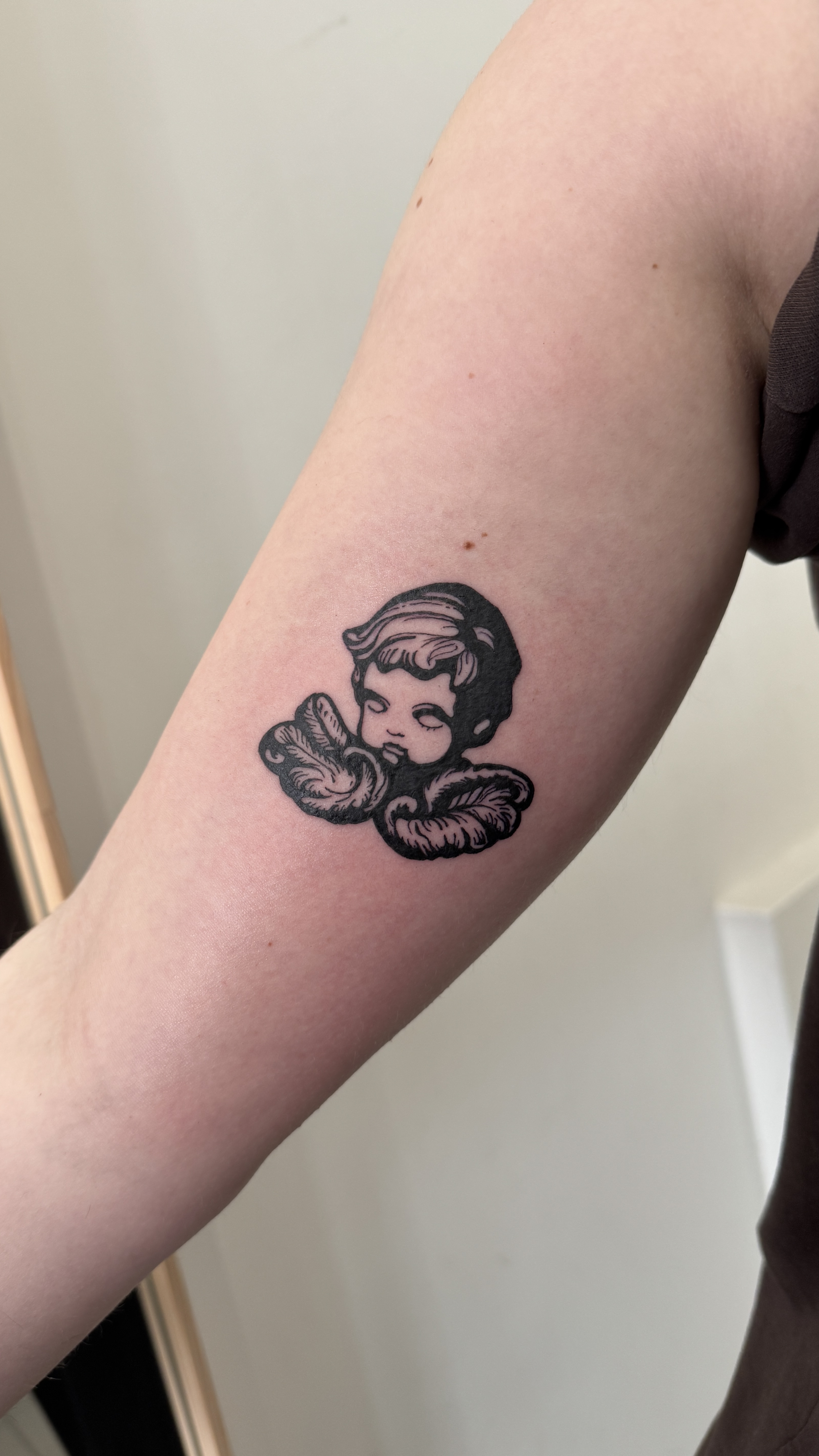 Blackwork Tattoo Angel