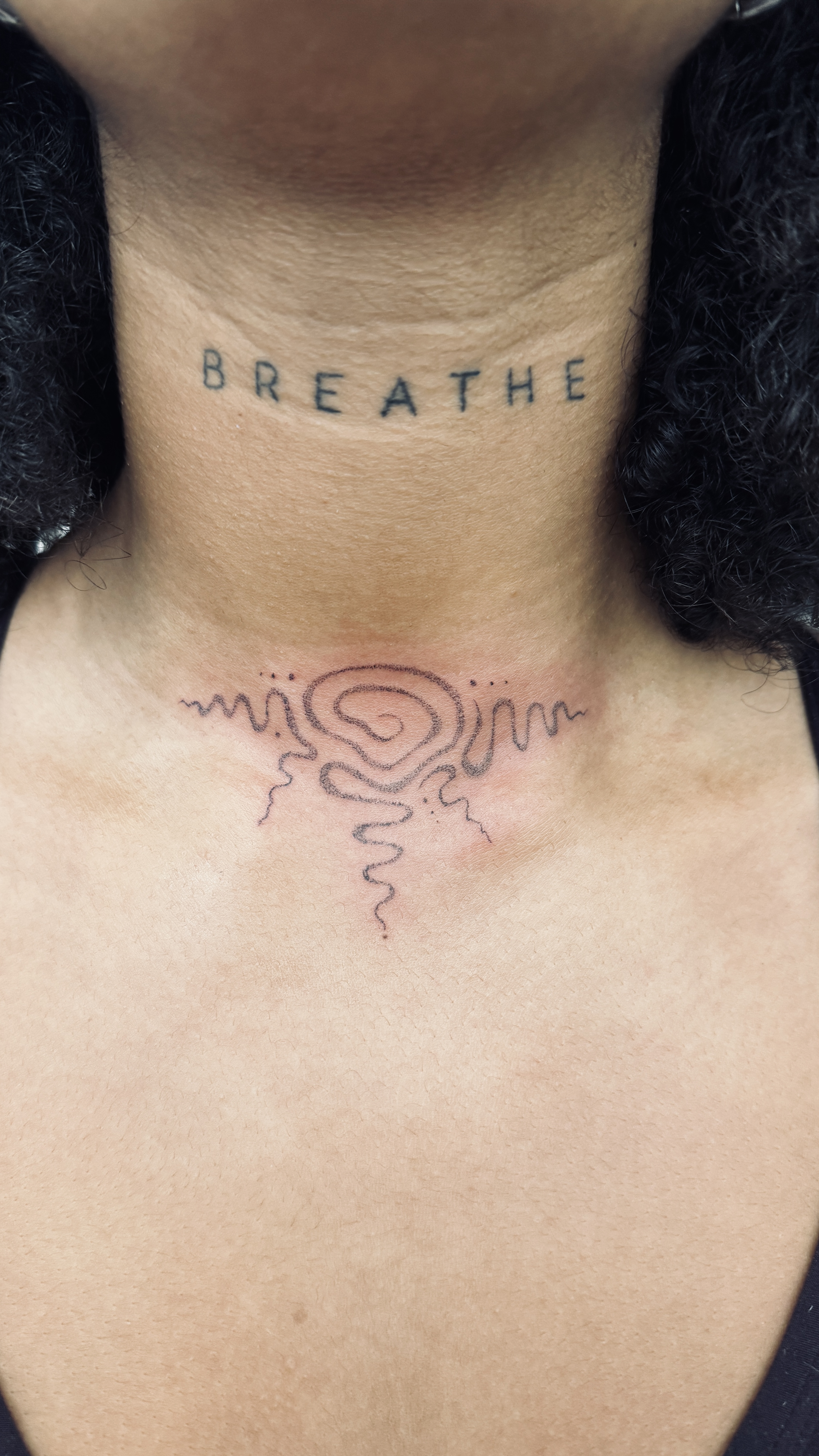 Abstract Neck Tattoo