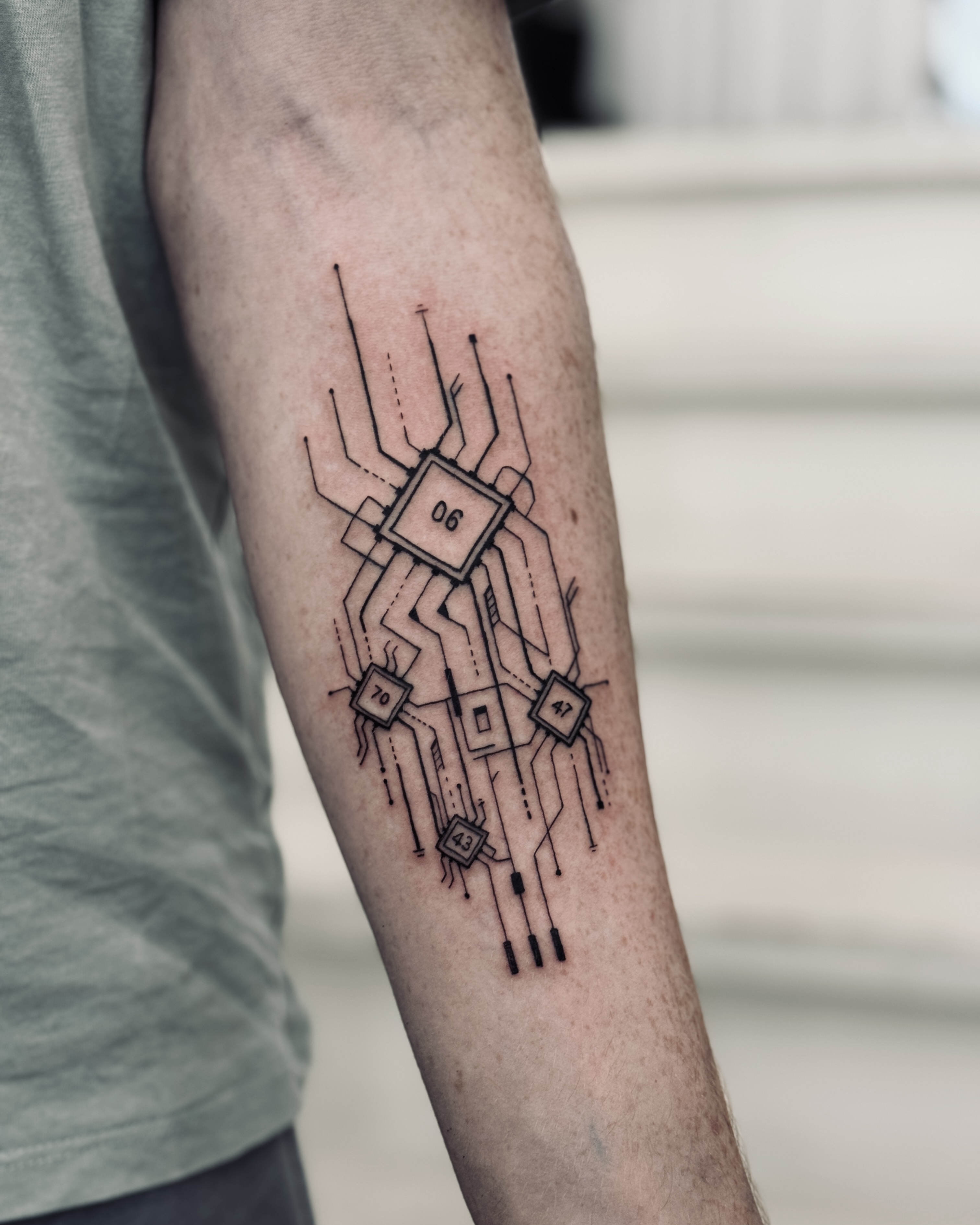 Fineline Motherboard Family Tattoo