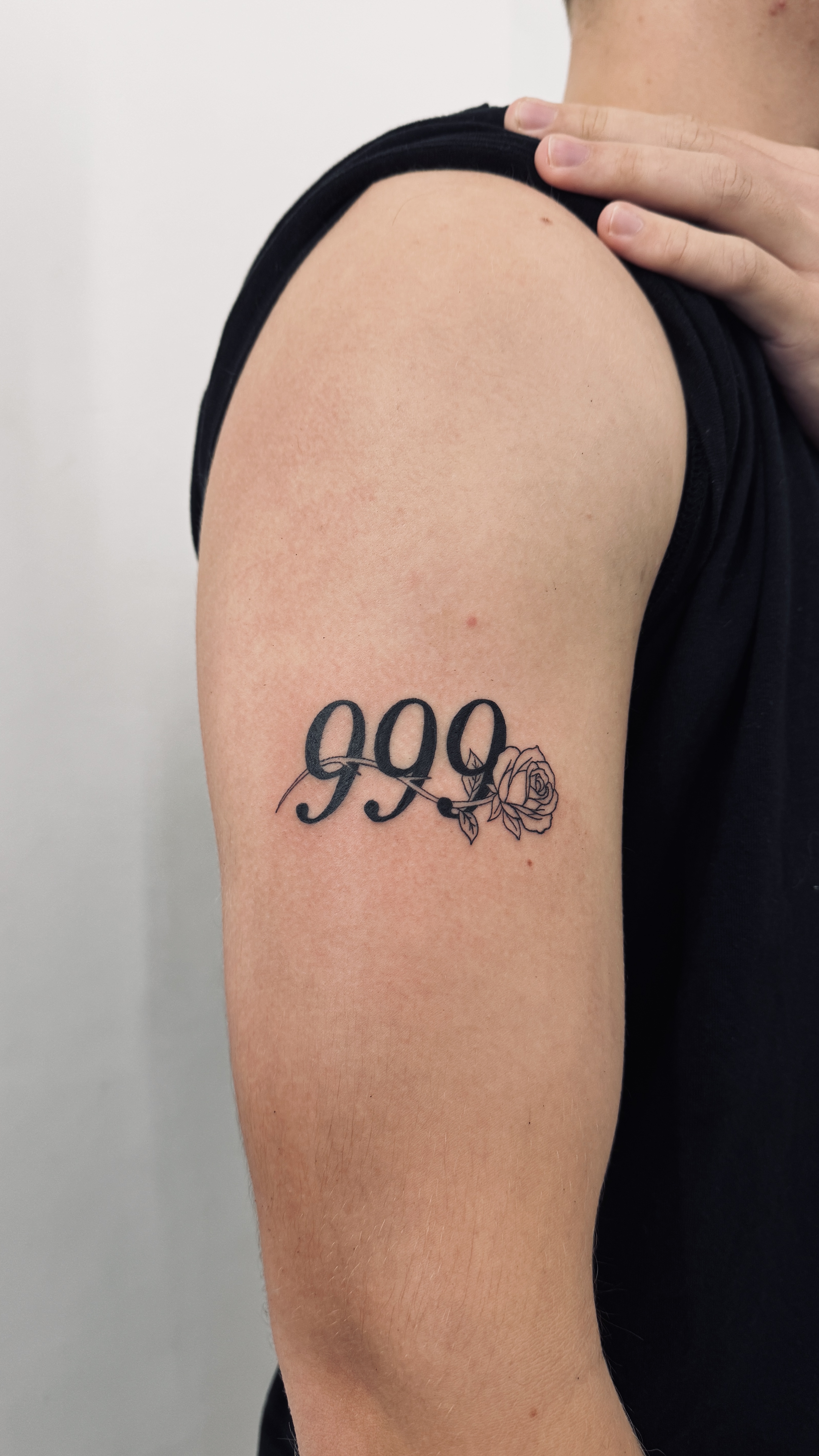 Fineline Script Tattoo 999
