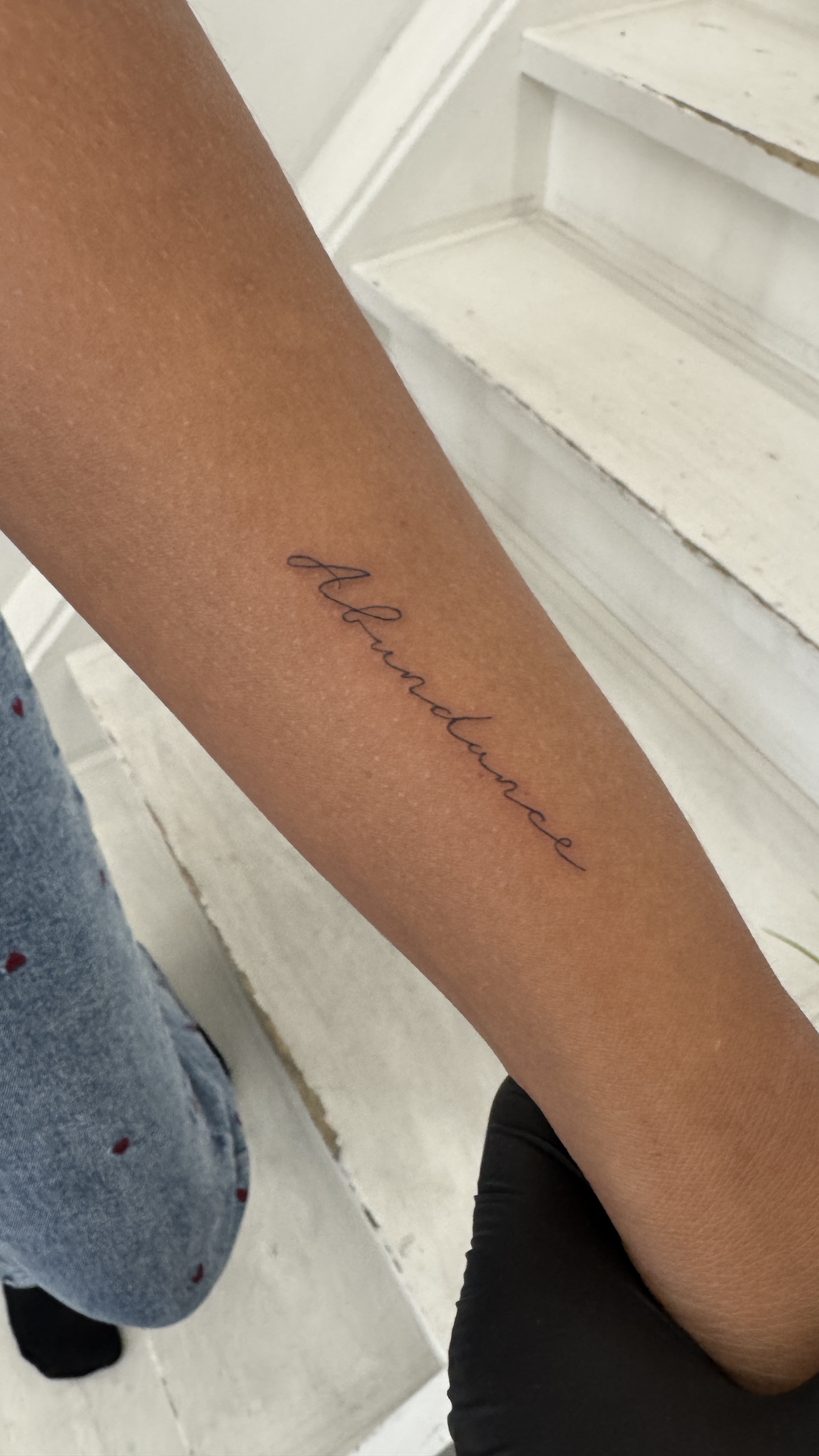 Fineline Script Tattoo