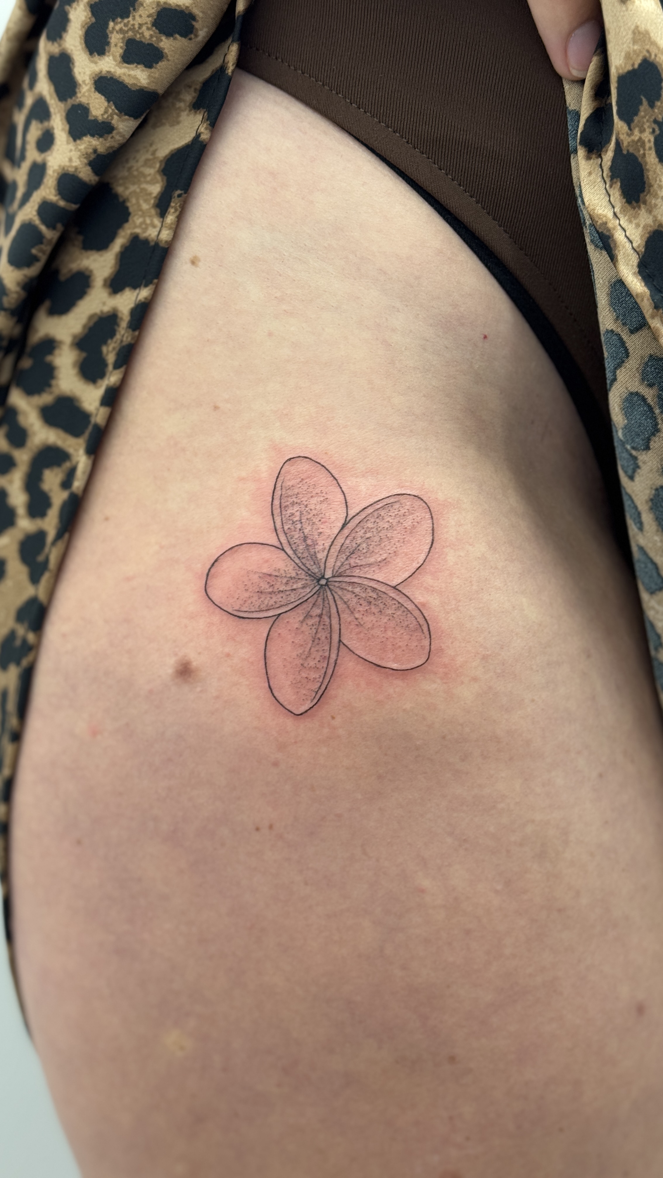 Fineline Tattoo Franjipani