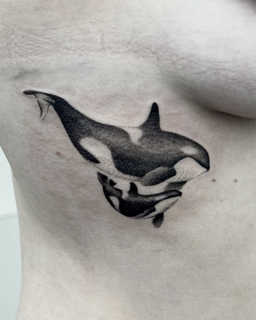 Microrealism Tattoo Killer Whale